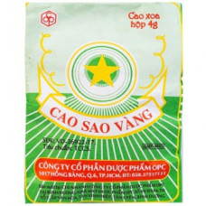 Dầu xoa Cao Sao Vàng OPC làm nóng, trị nhức đầu, sổ mũi (10 gói x 4g)